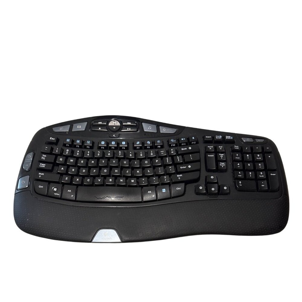 Logitech K350 Wireless Wave Keyboard Ergonomic Media Controls No USB DongleLogit